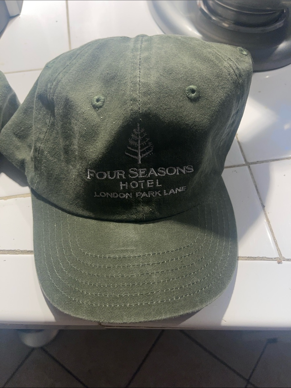Four Seasons Hotel London Park Lane Olive Green Baseball Cap